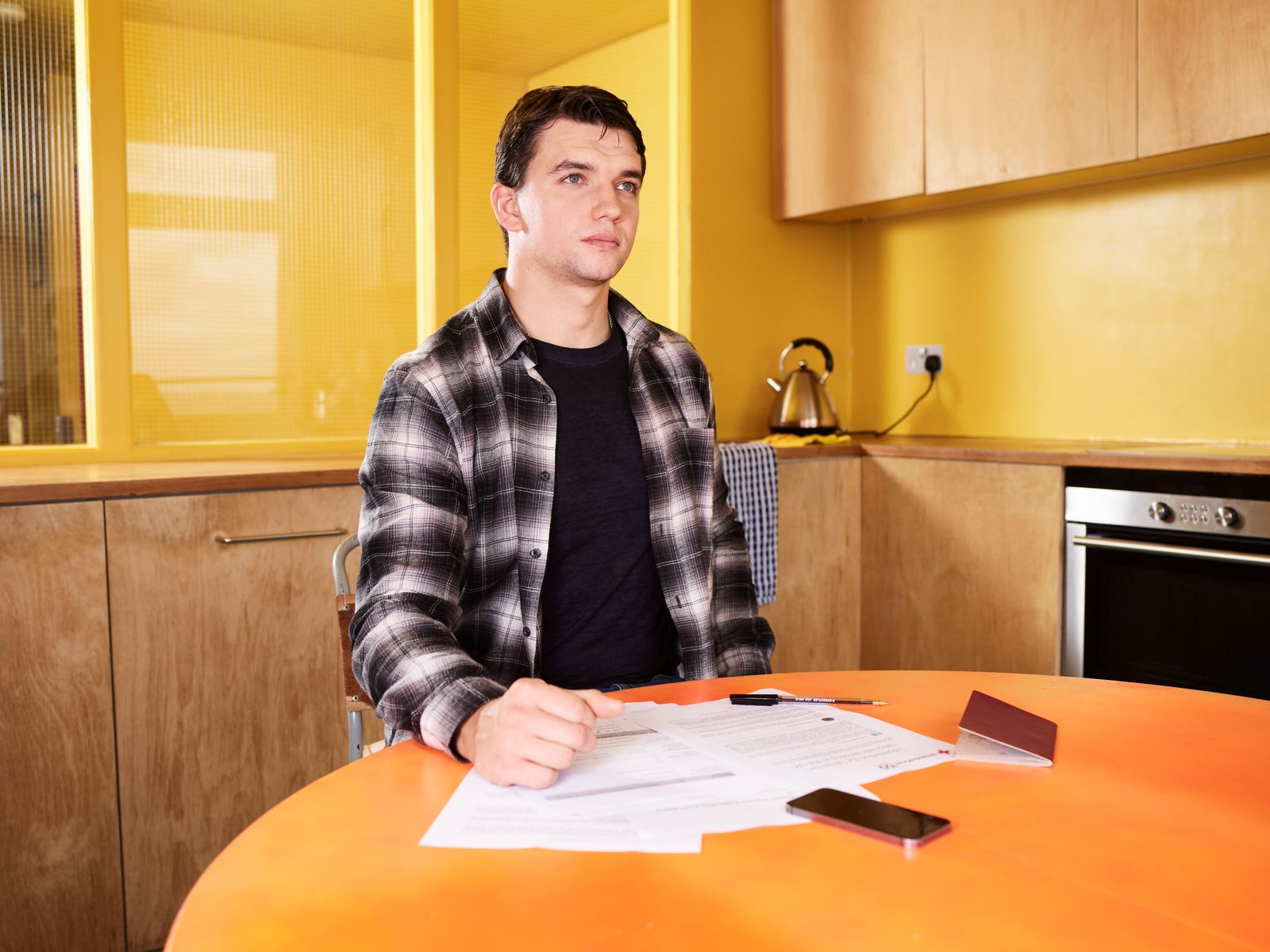 Reviewing a valuation at a kitchen table