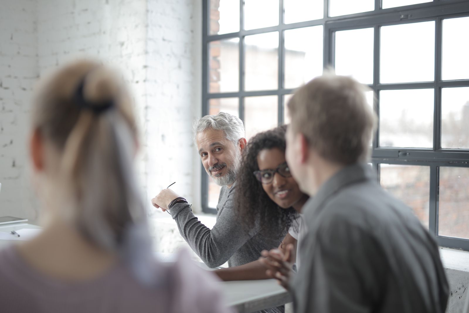 The Harbor and Vine team at a studio meeting
